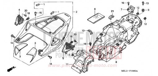 MOULURE DE SIEGE (CBR1000RR4/5) CBR1000RR4 de 2004